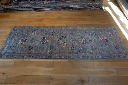 Hand-Knotted Sultanabad Runner From Afghanistan