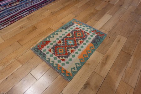 Hand-Made Mazar Kilim From Afghanistan