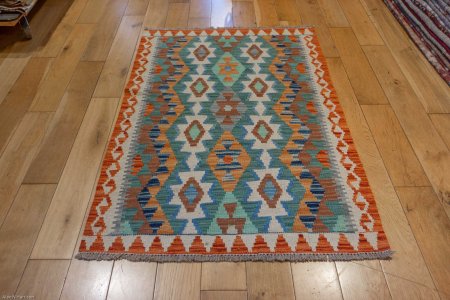 Hand-Made Mazar Kilim From Afghanistan