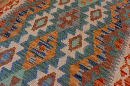 Hand-Made Mazar Kilim From Afghanistan