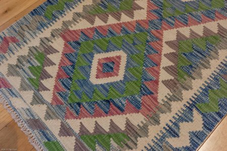 Hand-Made Mazar Kilim From Afghanistan