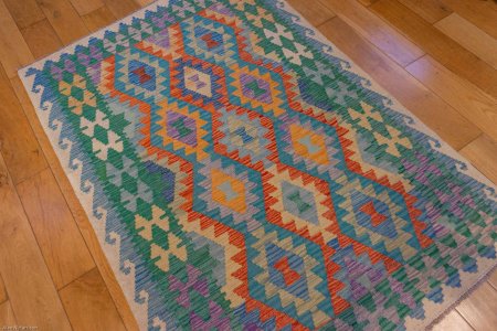 Hand-Made Mazar Kilim From Afghanistan