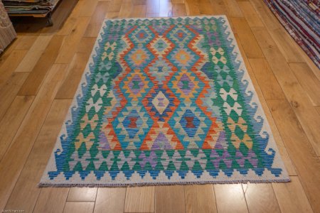 Hand-Made Mazar Kilim From Afghanistan