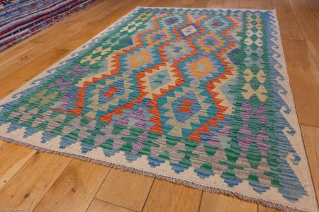 Hand-Made Mazar Kilim From Afghanistan