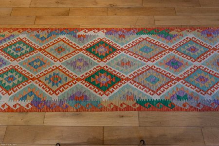 Hand-Made Mazar Kilim From Afghanistan