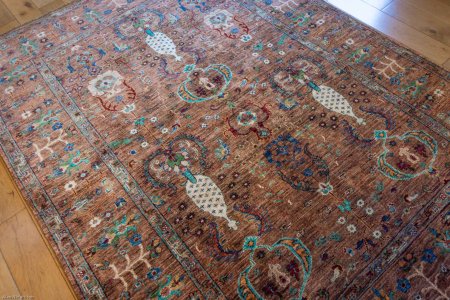 Hand-Knotted Sultanabad Rug From Afghanistan