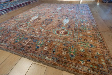 Hand-Knotted Sultanabad Rug From Afghanistan