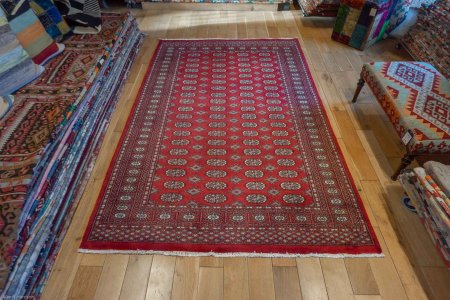 Hand-Knotted Bokhara Rug From Pakistan