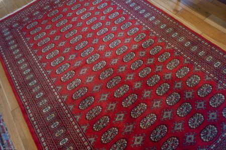 Hand-Knotted Bokhara Rug From Pakistan