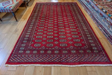 Hand-Knotted Bokhara Rug From Pakistan