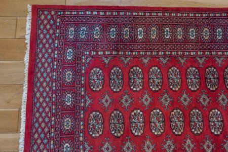 Hand-Knotted Bokhara Rug From Pakistan