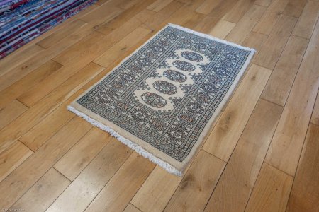 Hand-Knotted Bokhara Rug From Pakistan