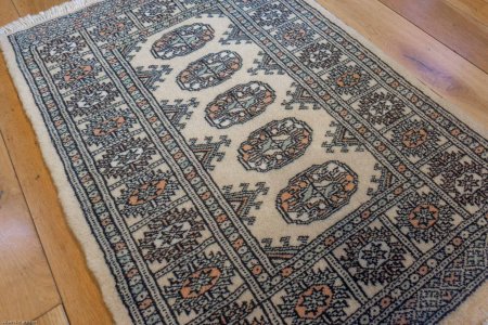 Hand-Knotted Bokhara Rug From Pakistan