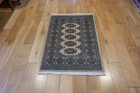 Hand-Knotted Bokhara Rug From Pakistan