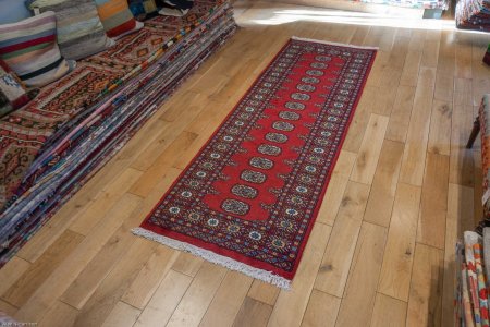 Hand-Knotted Bokhara Runner From Pakistan