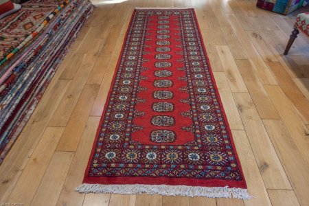 Hand-Knotted Bokhara Runner From Pakistan