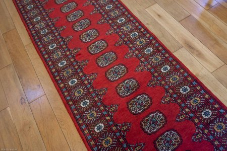 Hand-Knotted Bokhara Runner From Pakistan