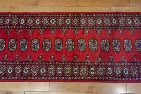 Hand-Knotted Bokhara Runner From Pakistan