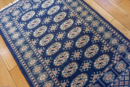 Hand-Knotted Bokhara Rug From Pakistan