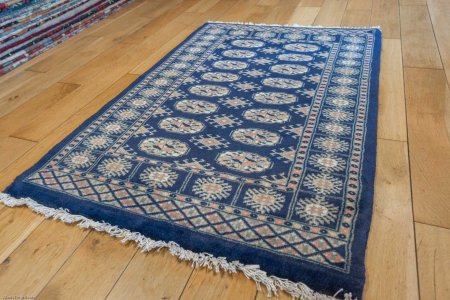 Hand-Knotted Bokhara Rug From Pakistan