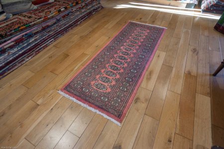Hand-Knotted Bokhara Runner From Pakistan