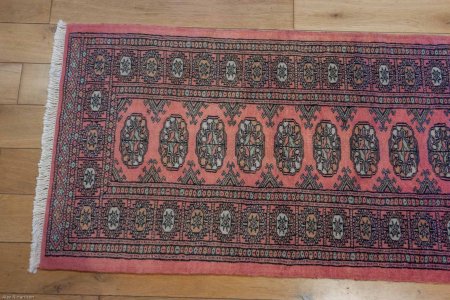 Hand-Knotted Bokhara Runner From Pakistan