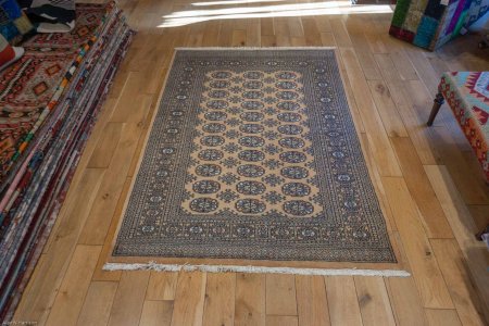 Hand-Knotted Bokhara Rug From Pakistan