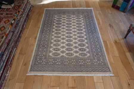 Hand-Knotted Bokhara Rug From Pakistan