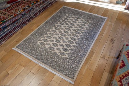 Hand-Knotted Bokhara Rug From Pakistan