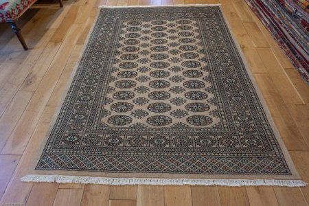 Hand-Knotted Bokhara Rug From Pakistan