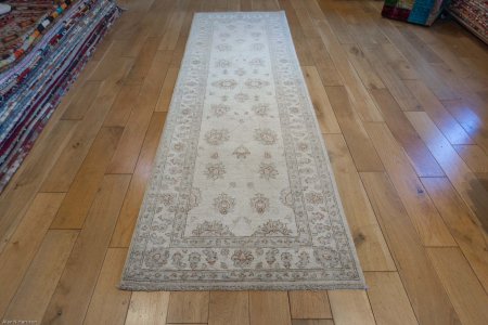 Hand-Knotted Ziegler Runner From Afghanistan