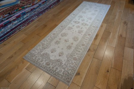 Hand-Knotted Ziegler Runner From Afghanistan