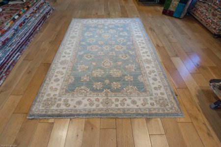 Hand-Knotted Ziegler Rug From Afghanistan