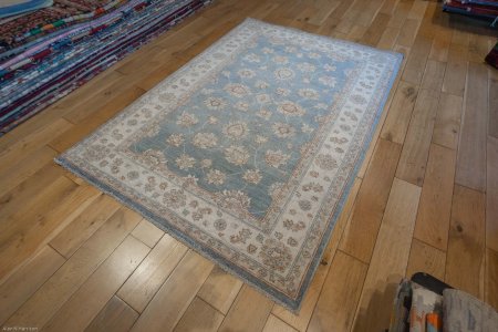 Hand-Knotted Ziegler Rug From Afghanistan