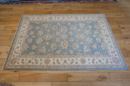 Hand-Knotted Ziegler Rug From Afghanistan