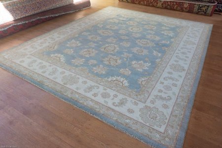 Hand-Knotted Ziegler Rug From Afghanistan