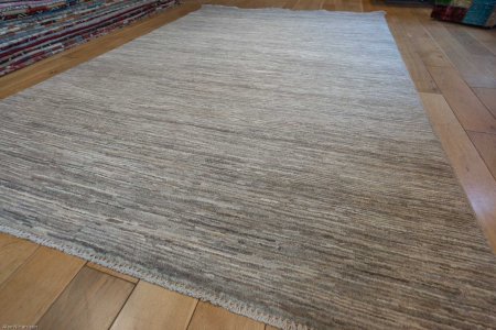 Hand-Knotted Berber Natural Rug From Afghanistan