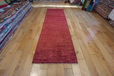 Hand-Knotted Berber Natural Runner From Afghanistan