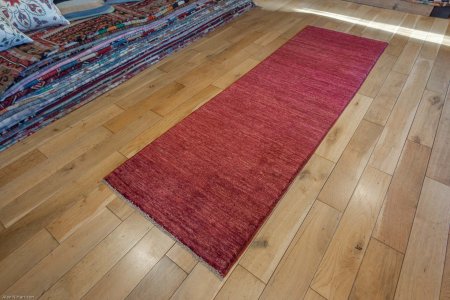 Hand-Knotted Berber Natural Runner From Afghanistan