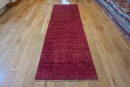 Hand-Knotted Berber Natural Runner From Afghanistan