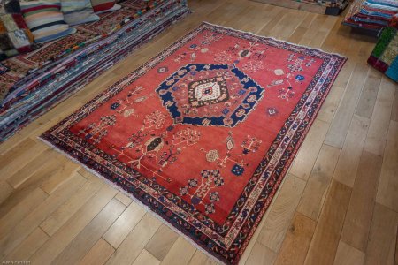 Hand-Knotted Sirjand Rug From Iran (Persian)