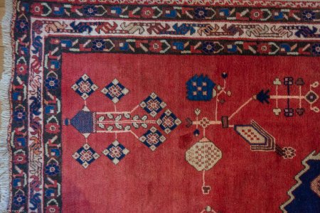 Hand-Knotted Sirjand Rug From Iran (Persian)