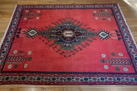 Hand-Knotted Sirjand Rug From Iran (Persian)