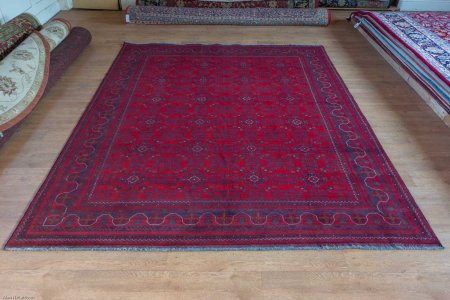 Hand-Knotted Khan Mahomadi Rug From Afghanistan