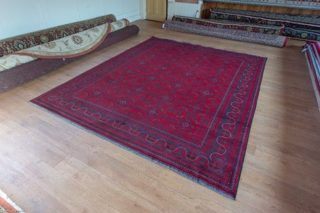 Hand-Knotted Khan Mahomadi Rug From Afghanistan