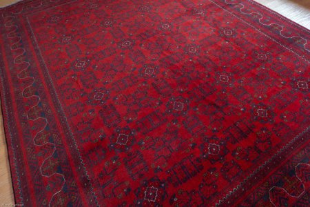 Hand-Knotted Khan Mahomadi Rug From Afghanistan