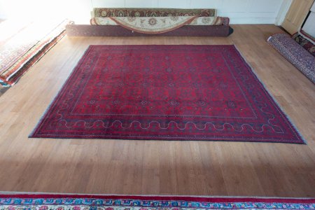 Hand-Knotted Khan Mahomadi Rug From Afghanistan