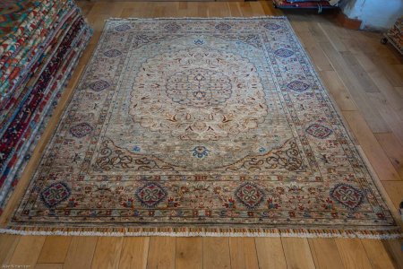 Hand-Knotted Fine Sultani Rug From Afghanistan