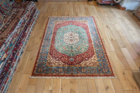 Hand-Knotted Fine Sultani Rug From Afghanistan