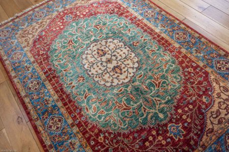 Hand-Knotted Fine Sultani Rug From Afghanistan